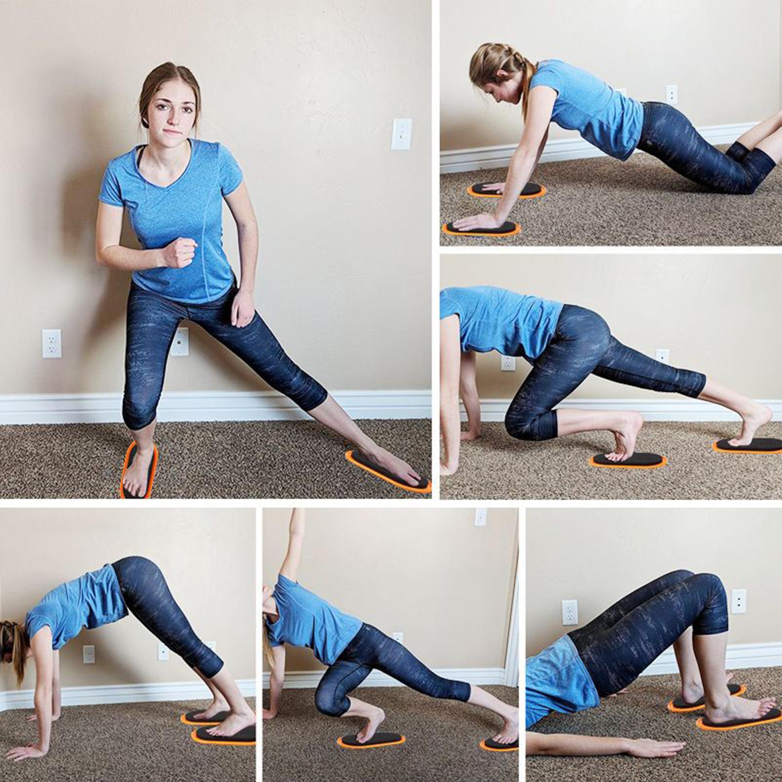 Home Gym Floor - Discos deslizantes para exercícios em formato