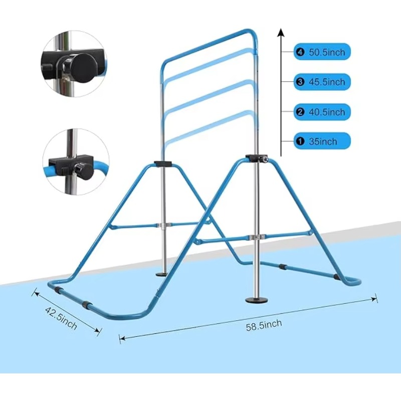 Home Gym Floor - Barra de piso horizontal ajustável para