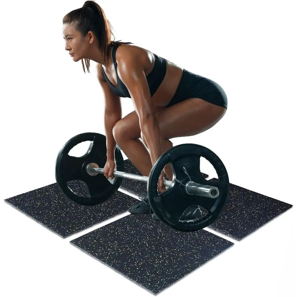 Home Gym Floor - Pisos de Borracha Interligados 40x40 Polegadas