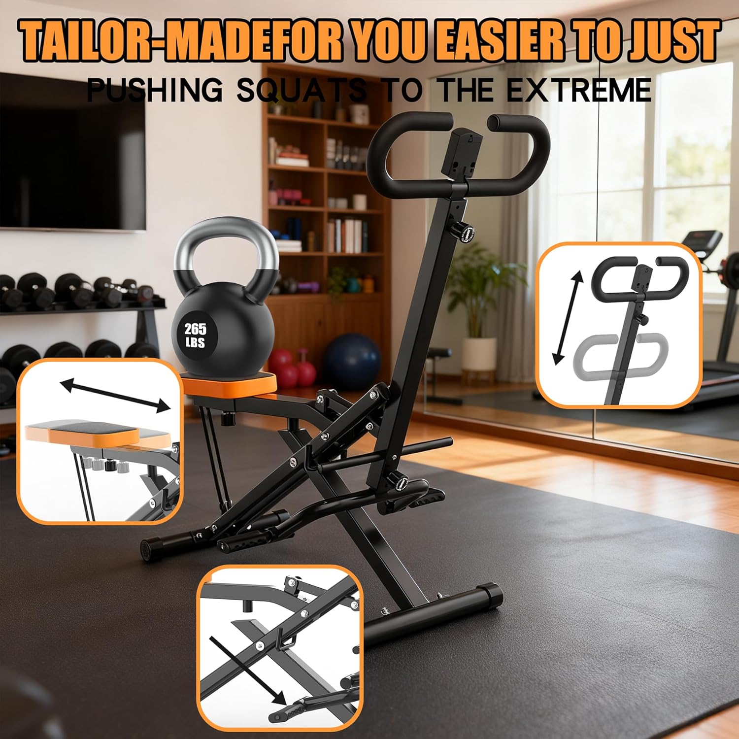 Leg Press Machine - Máquina de Agachamento para Casa, Treinador