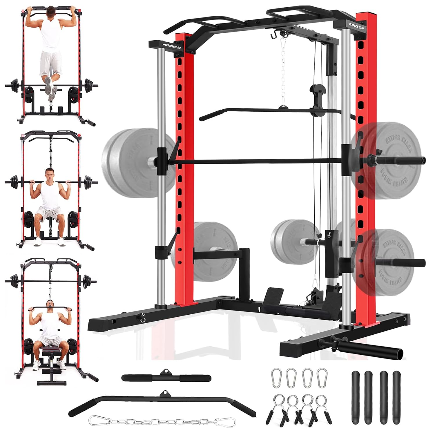 Home Gym All In One - Máquina Smith Multifuncional com Power Rack,