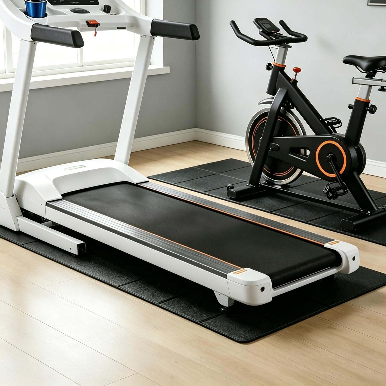 Home Gym Floor - Almofadas para esteira, antiderrapantes, absorventes de