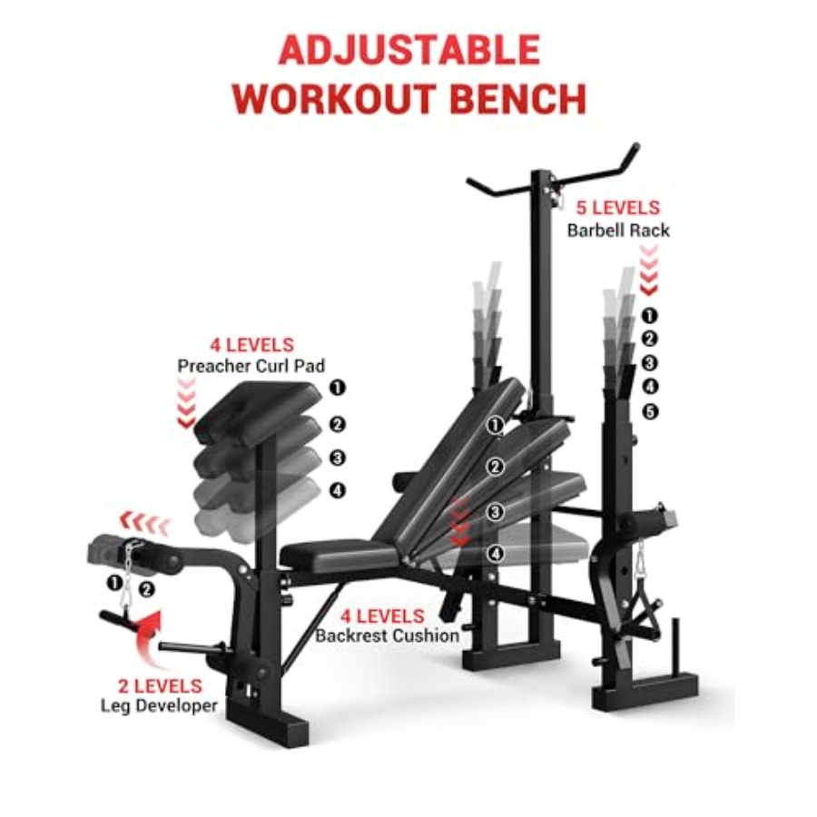 Conjunto de Banco de Musculaçã - Home Gym Lat Pulldown avaliação e preço
