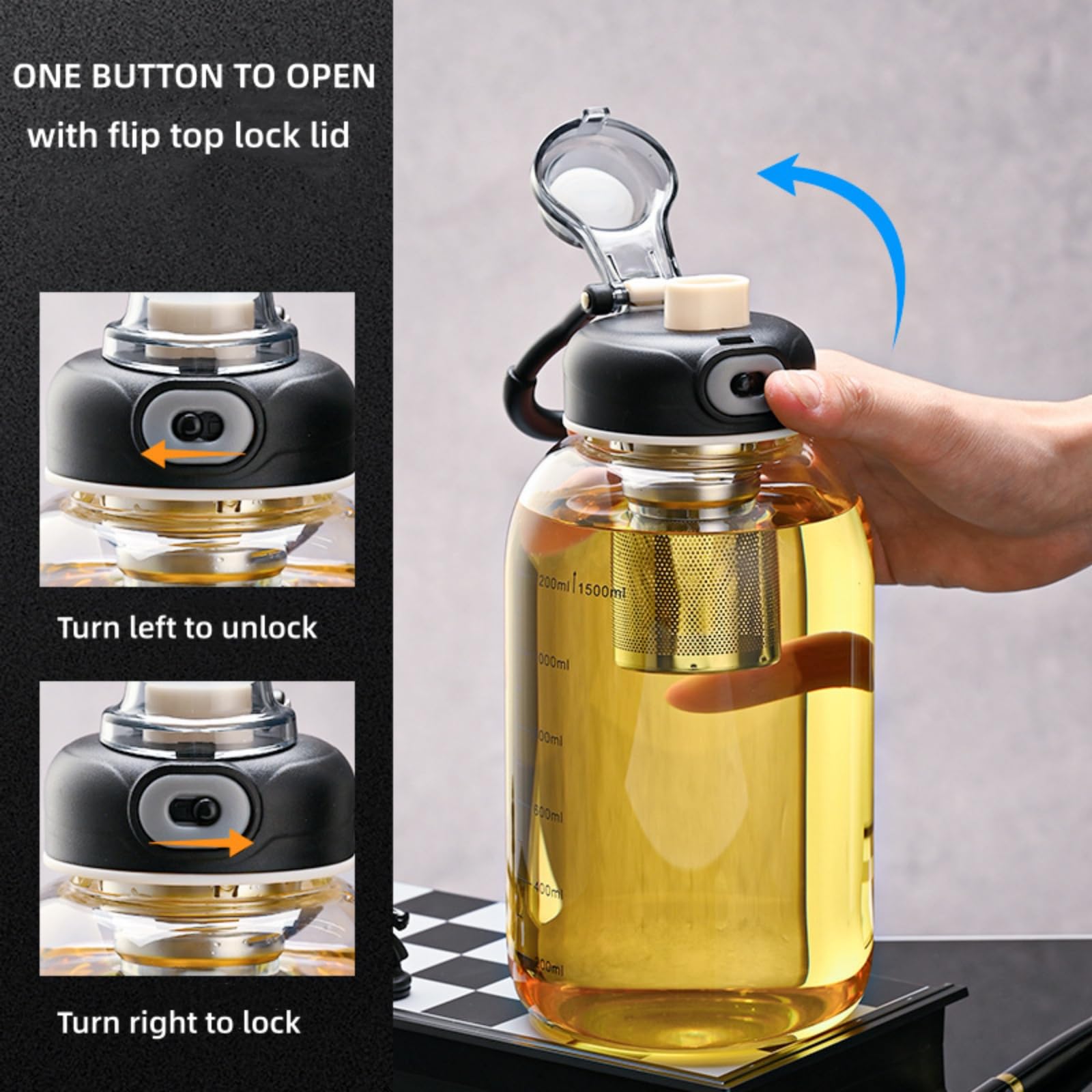 Copo de chá de vidro com infus - Home Gym Kettler avaliação e preço