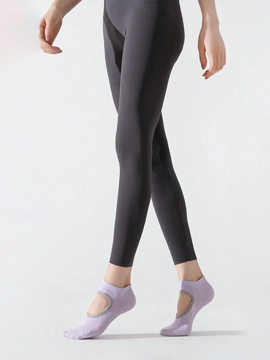 1/6_ pares meias de yoga femin - Home Gym Floor avaliação e preço