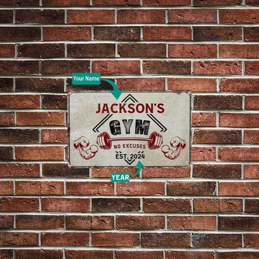 [2D Plano] Placa de Academia P - Home Gym Names avaliação e preço