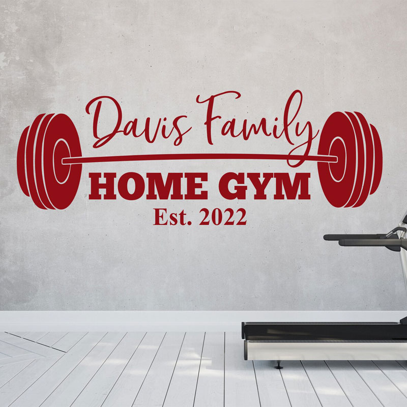 Adesivo de Parede Personalizad - Home Gym Names avaliação e preço